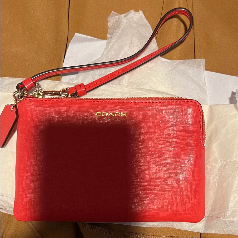 Coach Vibrant Red Wristlet